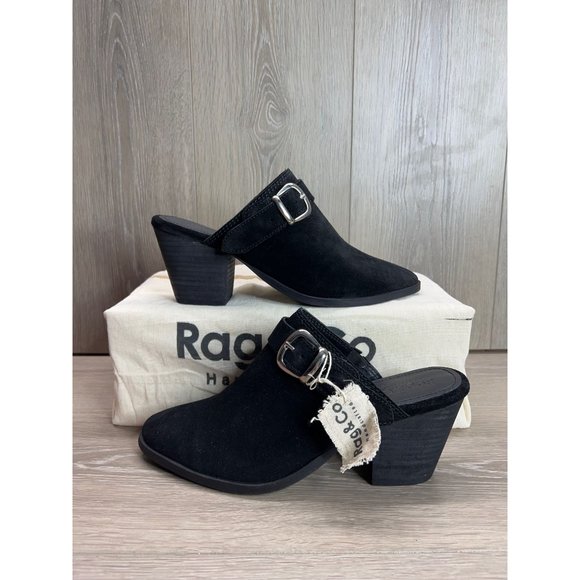 Rag & Co Grey Black Darcie Buckle Mules NWT Various Sizes - Picture 11 of 16